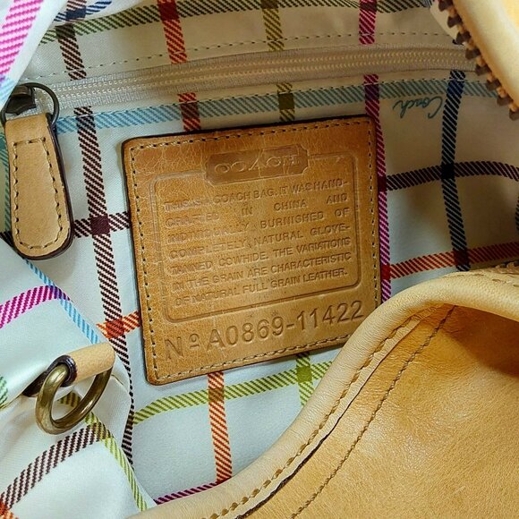 COACH 'BLEEKER COBBLESTONE' LEATHER DUFFLE SHOULDER BAG ALLOY HARDWARE BUCKLES - Picture 13 of 16